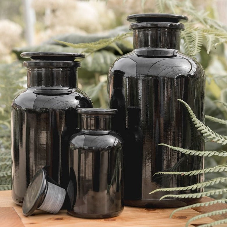 Violet Glass Apothecary Jars